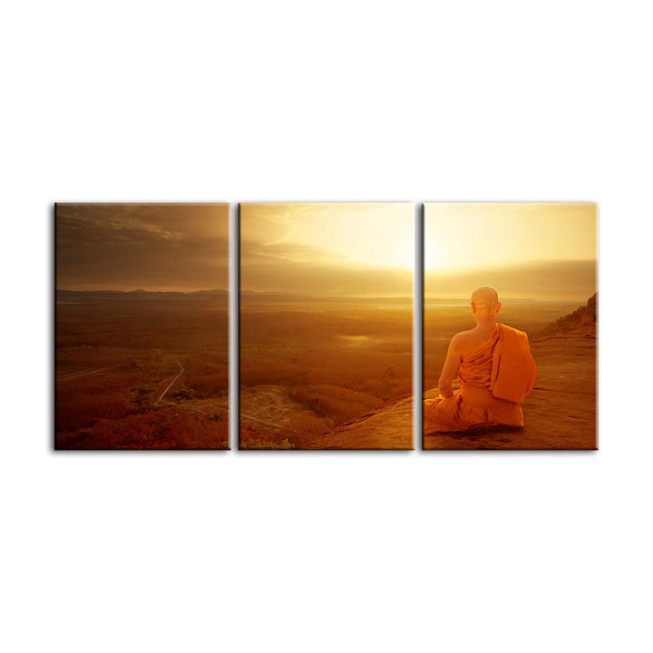 Warm Morning 3 stuk - Canvas Wandkunst Schilderij
