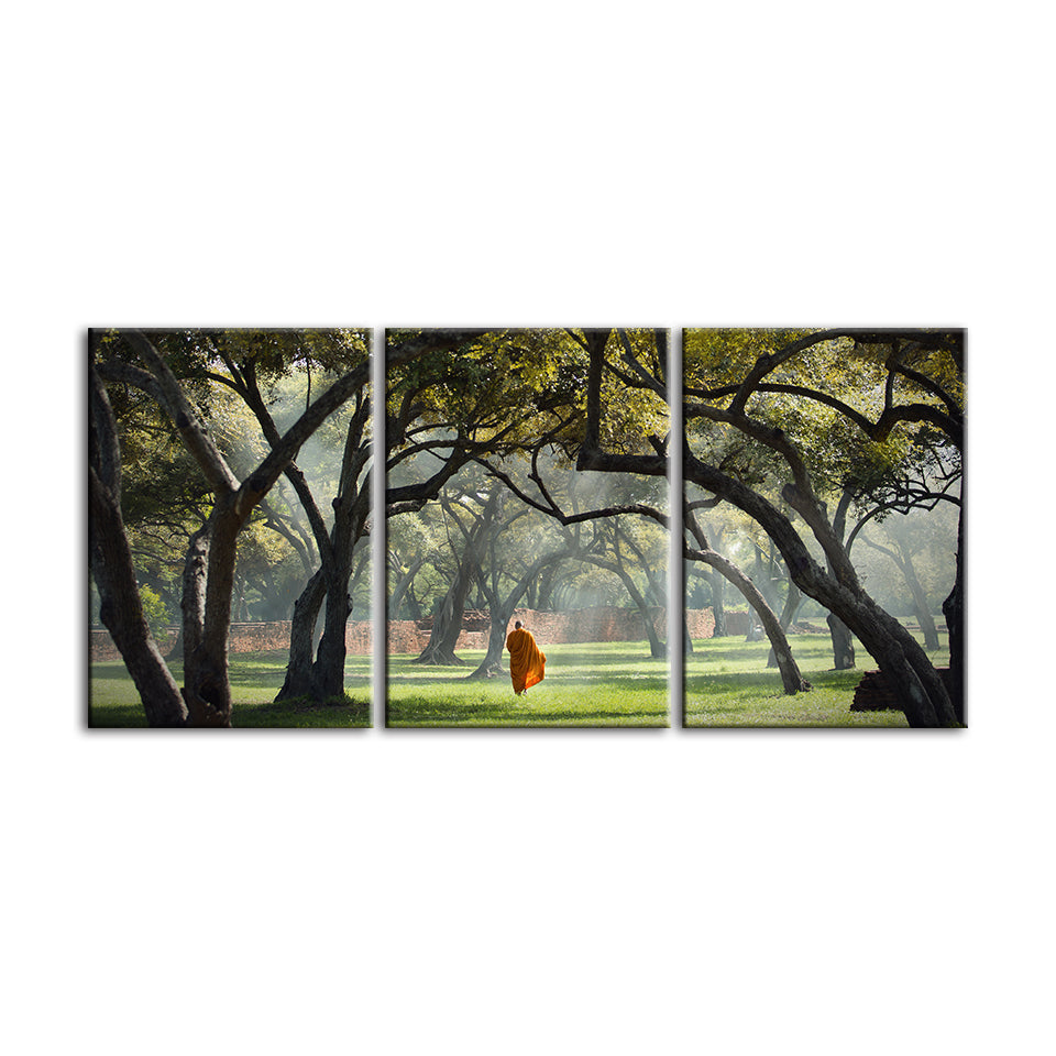 Walk The Earth 3 stuks - Canvas Wandkunst Schilderij