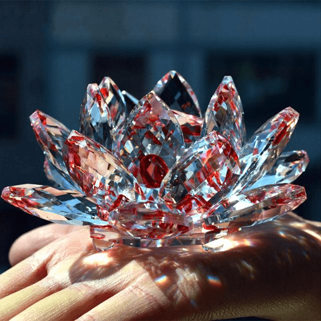 Quarz-kristal-lotusbloem