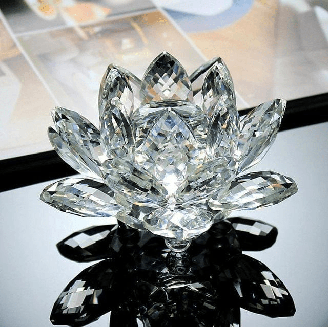 Quarz-kristal-lotusbloem